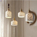 Modern white ceramic flower pendant lamp kitchen led lighting by Decorbites