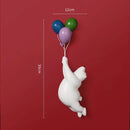 GobekUsa Flying Bear Figurines Balloon Polar Bears Resin Decoration Modern Gift for Boy/Kids