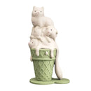 GobekUsa Ice Cream Cat Sculpture Resin Figurine Modern Home Decor Creative Animal Figure