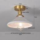 GobekUsa Ceramic LED Ceiling Light Modern White Porch Balcony Luminaria
