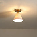 GobekUsa Ceramic LED Ceiling Light Modern White Porch Balcony Luminaria