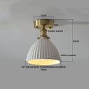 GobekUsa Ceramic LED Ceiling Light Modern White Porch Balcony Luminaria
