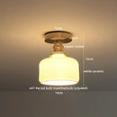 GobekUsa Ceramic LED Ceiling Light Modern White Porch Balcony Luminaria