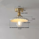GobekUsa Ceramic LED Ceiling Light Modern White Porch Balcony Luminaria