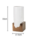 GobekUsa Ceramic Liquid Vase White Room Decor Desk Flower Arrangement Aesthetic