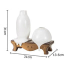 GobekUsa Ceramic Liquid Vase White Room Decor Desk Flower Arrangement Aesthetic