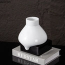 GobekUsa Ceramic Liquid Vase White Room Decor Desk Flower Arrangement Aesthetic