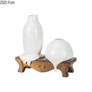 GobekUsa Ceramic Liquid Vase White Room Decor Desk Flower Arrangement Aesthetic