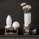 GobekUsa Ceramic Liquid Vase White Room Decor Desk Flower Arrangement Aesthetic