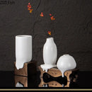 GobekUsa Ceramic Liquid Vase White Room Decor Desk Flower Arrangement Aesthetic
