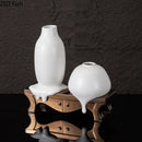 GobekUsa Ceramic Liquid Vase White Room Decor Desk Flower Arrangement Aesthetic