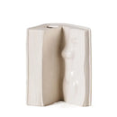 GobekUsa Ceramic Man Face Book Stand Vase for Room Decor and Storage