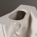 GobekUsa Ceramic Man Face Book Stand Vase for Room Decor and Storage
