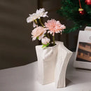 GobekUsa Ceramic Man Face Book Stand Vase for Room Decor and Storage