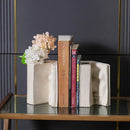 GobekUsa Ceramic Man Face Book Stand Vase for Room Decor and Storage
