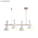 GobekUsa Nordic Hanging Chandelier - Metal Horn Shade, Black/White - 4/6 Lights for Dining Room or Island Lighting