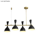 GobekUsa Nordic Hanging Chandelier - Metal Horn Shade, Black/White - 4/6 Lights for Dining Room or Island Lighting