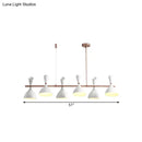 GobekUsa Nordic Hanging Chandelier - Metal Horn Shade, Black/White - 4/6 Lights for Dining Room or Island Lighting