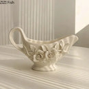 GobekUsa Camellia Flower Ceramic Tissue Box - Modern Home Decor