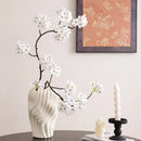 GobekUsa Irregular Wavy Patterns Ceramic Vase White Pot Home Decoration