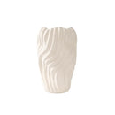 GobekUsa Irregular Wavy Patterns Ceramic Vase White Pot Home Decoration
