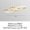 Modern white circle led chandelier living room infinity pendant light by Decorbites