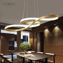 Modern white circle led chandelier living room infinity pendant light by Decorbites