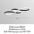 Modern white circle led chandelier living room infinity pendant light by Decorbites