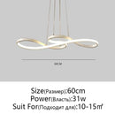 Modern white circle led chandelier living room infinity pendant light by Decorbites