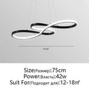 Modern white circle led chandelier living room infinity pendant light by Decorbites