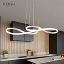 Modern white circle led chandelier living room infinity pendant light by Decorbites