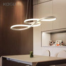 Modern white circle led chandelier living room infinity pendant light by Decorbites