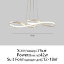 Modern white circle led chandelier living room infinity pendant light by Decorbites