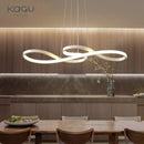 Modern white circle led chandelier living room infinity pendant light by Decorbites