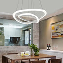 GobekUsa Circle Rings Acrylic LED Pendant Lights for Living Room and Dining Room