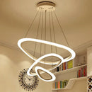 GobekUsa Circle Rings Acrylic LED Pendant Lights for Living Room and Dining Room