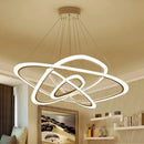 GobekUsa Circle Rings Acrylic LED Pendant Lights for Living Room and Dining Room