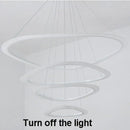 GobekUsa Circle Rings Acrylic LED Pendant Lights for Living Room and Dining Room
