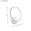 GobekUsa Minimalist White LED Circle Sconce Light Fixture with Acrylic Wall Mount - Warm/White Light for Corridor, 8"/10" Width