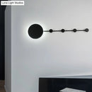 GobekUsa Modern Metal Circle Wall Mount LED Sconce in Black/White with Warm/White Light
