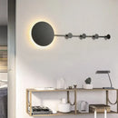 GobekUsa Modern Metal Circle Wall Mount LED Sconce in Black/White with Warm/White Light