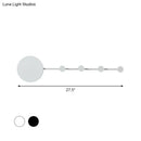 GobekUsa Modern Metal Circle Wall Mount LED Sconce in Black/White with Warm/White Light