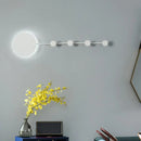 GobekUsa Modern Metal Circle Wall Mount LED Sconce in Black/White with Warm/White Light