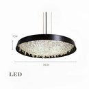 GobekUsa Clear Crystal Pendant Light Chandelier for Living Room & Bedroom