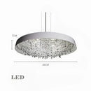 GobekUsa Clear Crystal Pendant Light Chandelier for Living Room & Bedroom