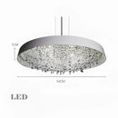 GobekUsa Clear Crystal Pendant Light Chandelier for Living Room & Bedroom