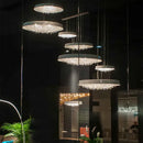 GobekUsa Clear Crystal Pendant Light Chandelier for Living Room & Bedroom