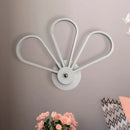 GobekUsa White Acrylic LED Modernist Wall Sconce Lamp with Clover Shape for Bedroom Wall Mount Lighting