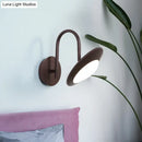 GobekUsa Modern Rotatable Urn Wall Sconce Lamp in Metallic White/Coffee with LED Lighting and Gooseneck Arm for Bedroom