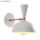 GobekUsa Modern Dome Sconce: Wall Mounted Metal Lighting with Rotating Node, Black/White